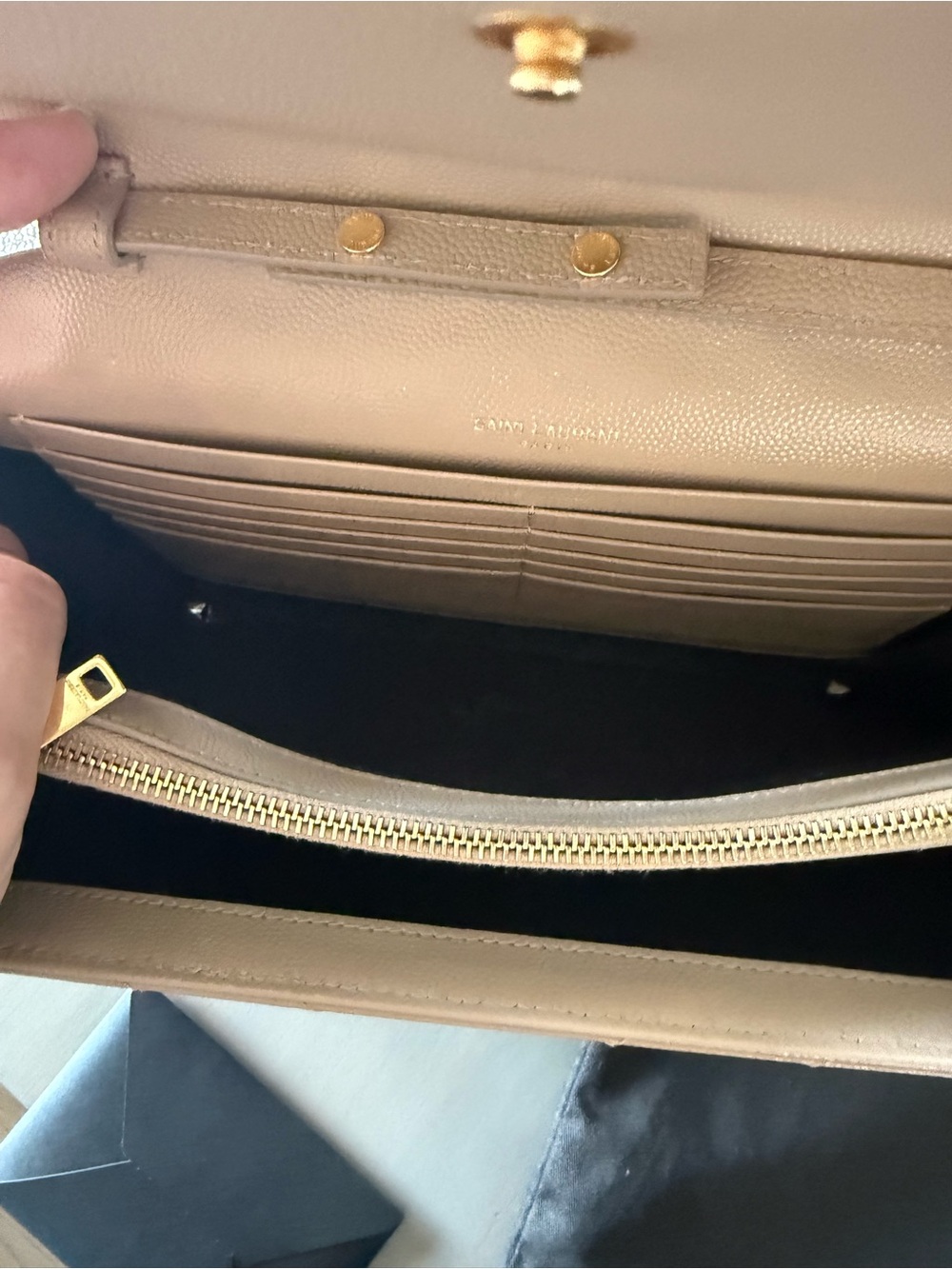 Saint Laurent Cassandre Matelassé Leather Wallet on a chain - Picture 10 of 16